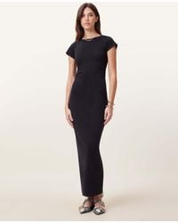 AllSaints - Katarina Short Sleeve Slim Fit Maxi Dress - Lyst