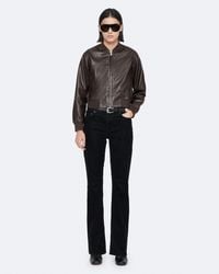 AllSaints - Orten Leather Bomber Jacket - Lyst