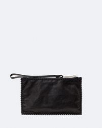 AllSaints - Siloh Pinked-Edge Small Leather Pouch - Lyst