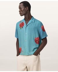 AllSaints - Fleur Fazed Boxy Short Sleeve Shirt - Lyst