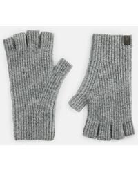 AllSaints - Oppose Boiled Wool Fingerless Gloves - Lyst