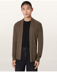 AllSaints - Mode Merino Ramskull Open Cardigan,, Taylor - Lyst