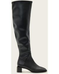 AllSaints - Avril Knee High Leather Boots - Lyst