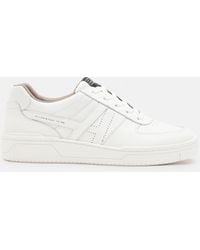 AllSaints - Vix Low Top Round Toe Leather Trainers - Lyst