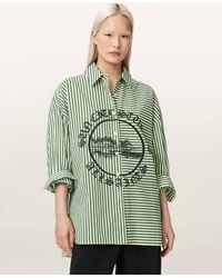 AllSaints - Adrianne Relaxed Fit Striped Shirt - Lyst