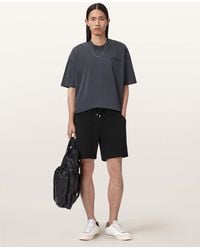 AllSaints - Asher Straight Fit Ramskull Sweat Shorts - Lyst