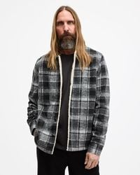 AllSaints - Altamount Checked Relaxed Fit Jacket - Lyst