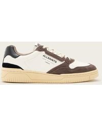AllSaints - Regan Leather Low Top Trainers - Lyst