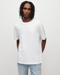 AllSaints - Size: M Isac Crew T-shirt, Optic - Lyst