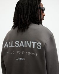 AllSaints - Underground Oversized Crew Neck Sweatshirt - Lyst