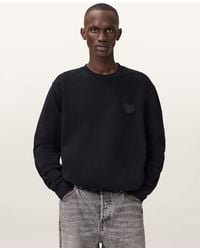 AllSaints - Lover Crew Neck Relaxed Fit Sweatshirt,, Washed - Lyst