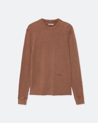 AllSaints - Raine Waffle-Knit Long-Sleeve T-Shirt - Lyst