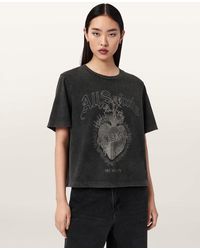 AllSaints - Sabbath Lisa Boxy Graphic T-Shirt - Lyst