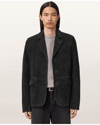 AllSaints - Hornett Suede Blazer - Lyst