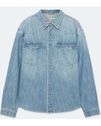 AllSaints - Western Denim Shirt - Lyst