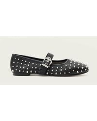 AllSaints - Holly Leather Stud Ballet Flats - Lyst