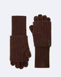 AllSaints - Margo Double-Layered Wool-Blend Gloves - Lyst