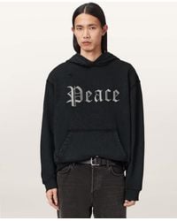 AllSaints - Utopia Embroidered Boxy Hoodie - Lyst