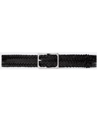 AllSaints - Charles Woven Leather Belt - Lyst