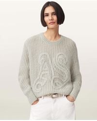 AllSaints - Chain Embroidered Sweater - Lyst