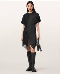 AllSaints - Cotton Lana Lace Mini Dress, /Us 2 - Lyst