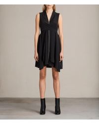 all saints satin dress