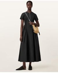AllSaints - Cotton Sheena Cotton Midi Dress, /Us 4 - Lyst