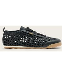 AllSaints - Kenny Woven Leather Trainers - Lyst