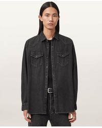 AllSaints - Fenton Denim Shirt - Lyst