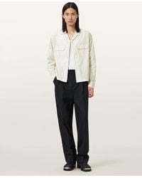 AllSaints - Stanley Striped Long Sleeve Shirt - Lyst