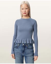 AllSaints - Jas Lightweight Fitted Sweater - Lyst