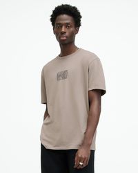 AllSaints - Varden Relaxed Fit Warped Logo T-shirt - Lyst
