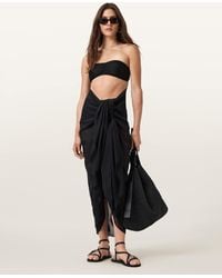 AllSaints - Underground Logo Pareo Scarf - Lyst