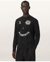 AllSaints - Grinner Oversized Cew Neck Sweater - Lyst