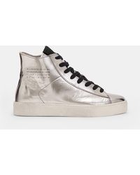 AllSaints - Tana Leather Hi-top Trainers - Lyst