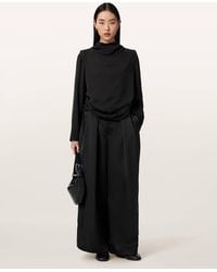 AllSaints - Lola Cocoon Legged Pleated Pants - Lyst