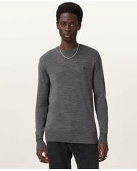 AllSaints - Mode Merino Crew Neck Ramskull Jumper,, Carter - Lyst