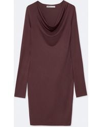AllSaints - Lilla Cowl-Neck Bodycon Midi Dress - Lyst