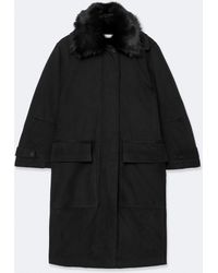 AllSaints - Seyka Double-Layer Shearling Coat - Lyst