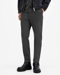 AllSaints - Walde Skinny Fit Chino Trousers,, Gravestone - Lyst