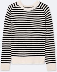AllSaints - Arlo Wool Crew-Neck Breton Jumper - Lyst