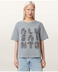 AllSaints - Ella Embroidered Lisa Boxy T-Shirt - Lyst