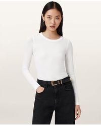 AllSaints - Rina Long Sleeve Crew Neck T-Shirt - Lyst