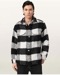AllSaints - River Long Sleeve Check Shirt - Lyst