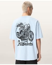 AllSaints - Panhead Oversized Graphic T-Shirt - Lyst