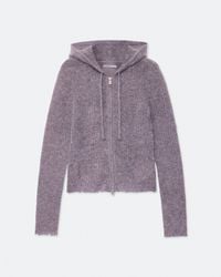 AllSaints - Mabel Cropped Alpaca-Blend Hoodie - Lyst