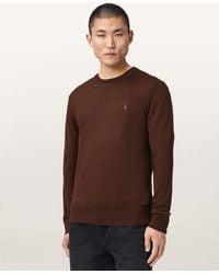 AllSaints - Mode Merino Crew Neck Ramskull Jumper - Lyst