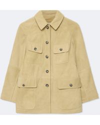 AllSaints - Roiya Suede Hunting Jacket - Lyst