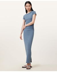 AllSaints - Katarina Short Sleeve Slim Fit Maxi Dress - Lyst