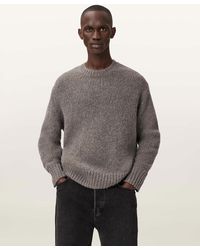 AllSaints - Saku Oversized Wool Blend Jumper - Lyst